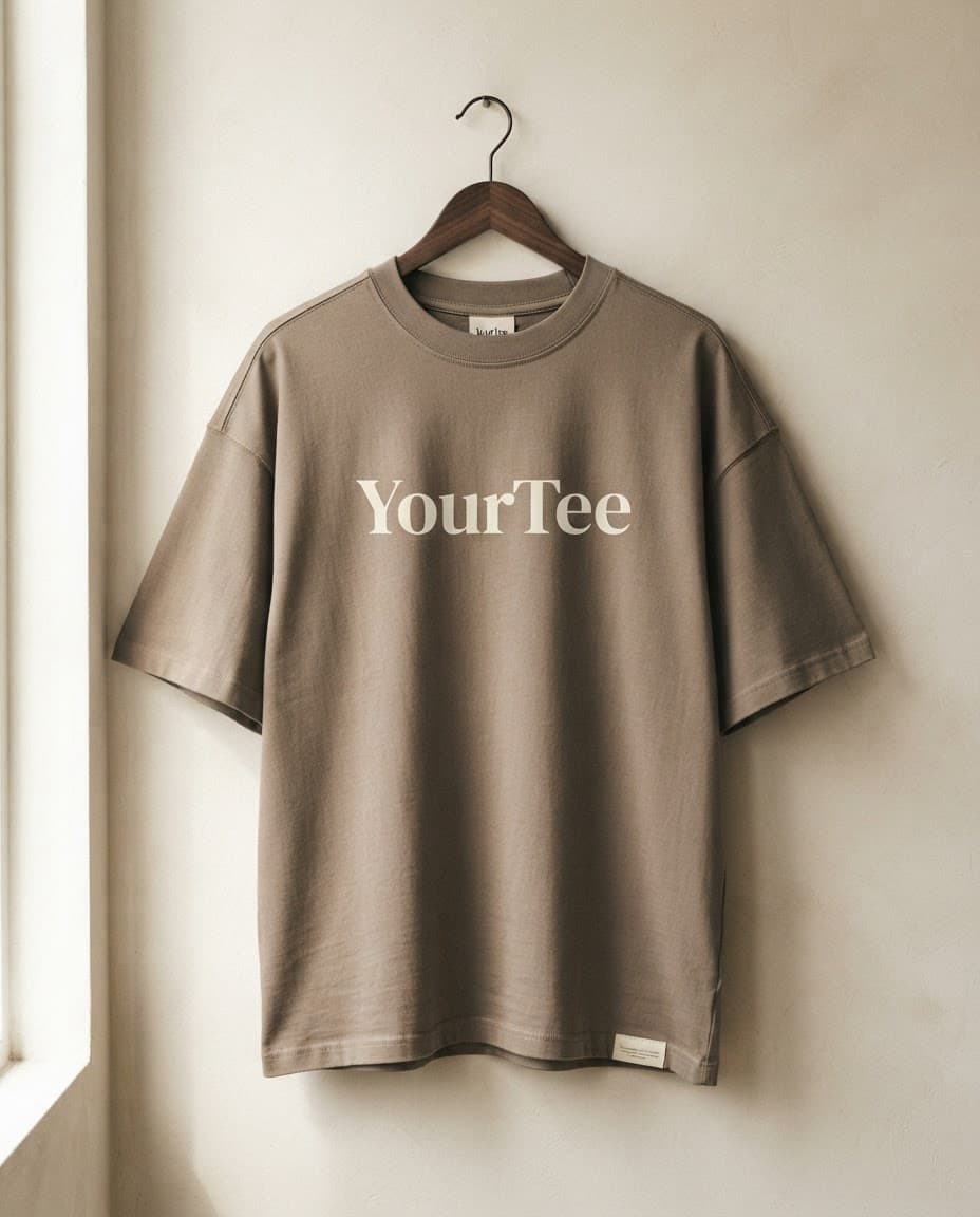 Signature Taupe Logo Tee
